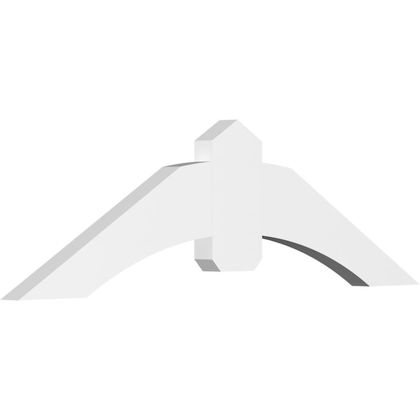 Ekena Millwork Archdale Architectural Grade PVC Gable Bracket, 48"W x 14"H x 2"D x 6"F, 7/12 Pitch GBP048X14X0206ARC00 - main